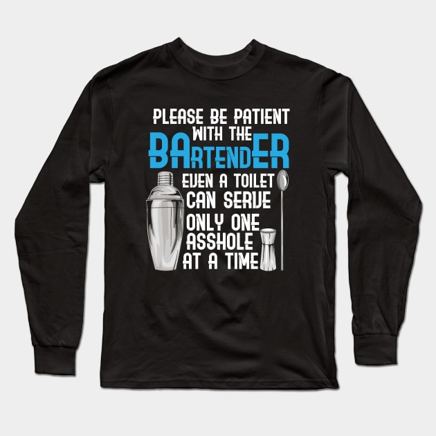 Funny Bartender Bar Barkeeper Gift Idea Long Sleeve T-Shirt by Dolde08